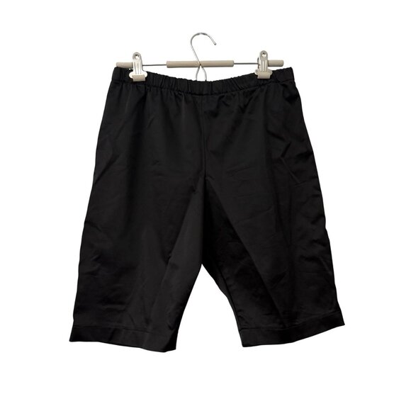 Anarkh Black Silk Satin Minimal Modern Pull On Shorts Womens Size Large - Picture 1 of 3